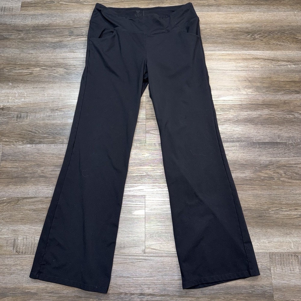 Luga Black Align High Waisted Wide-Leg Pants Womens Medium Buttery-Soft Fabric